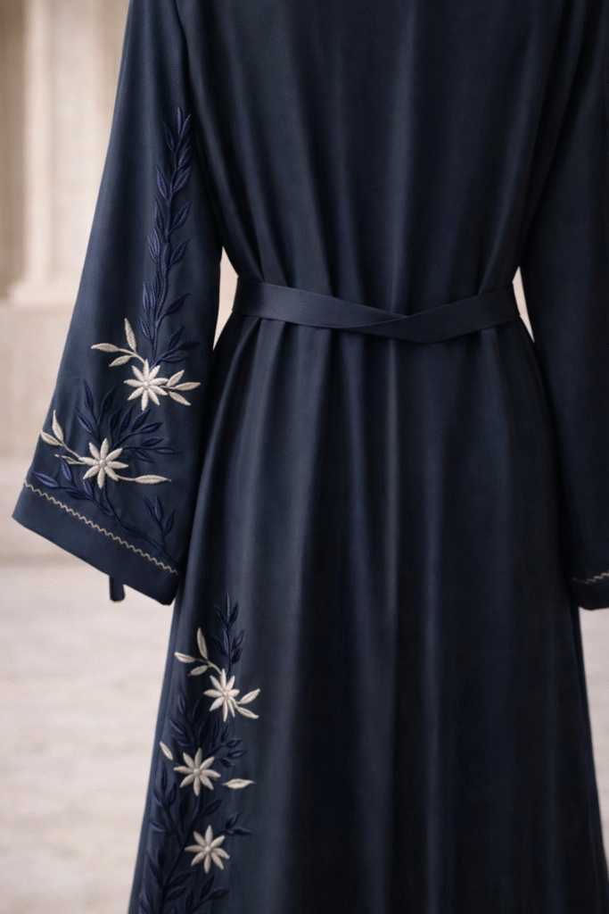 Midnight Bloom Abaya