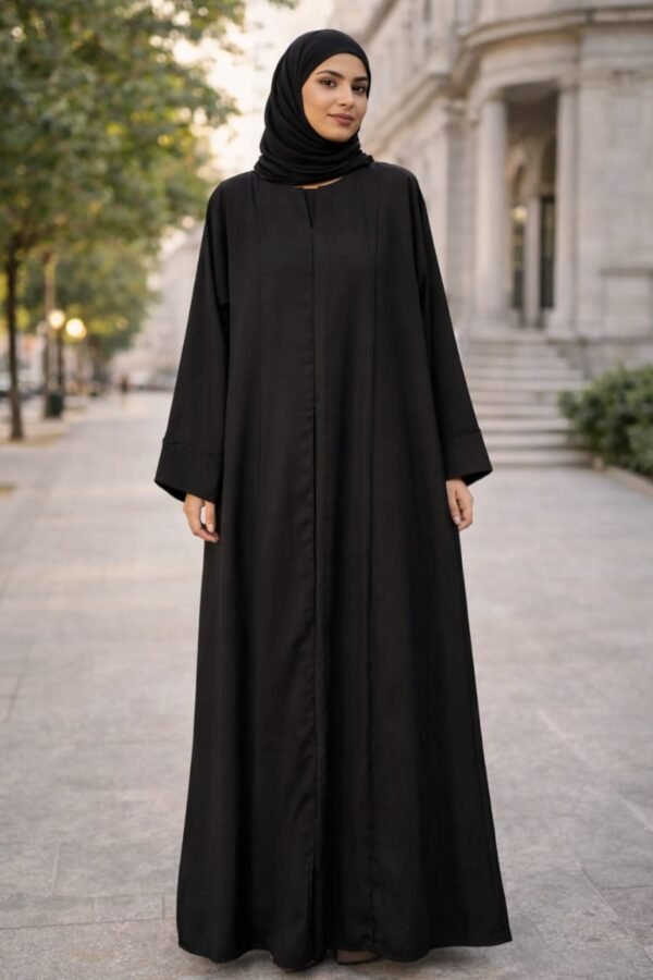 Classic Black Abaya – Elegant & Timeless