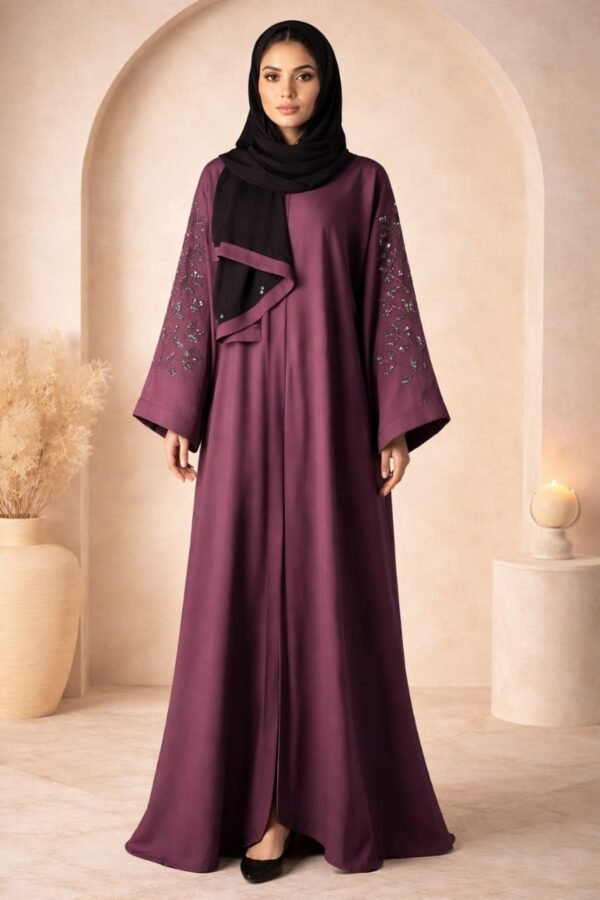Plum Serenity Abaya