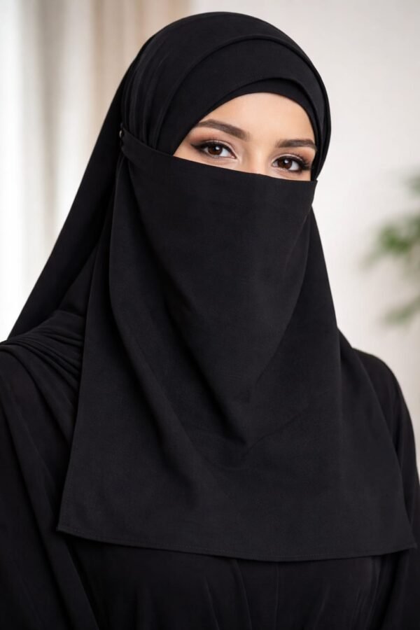 Classic Black Face Veil (Niqab)