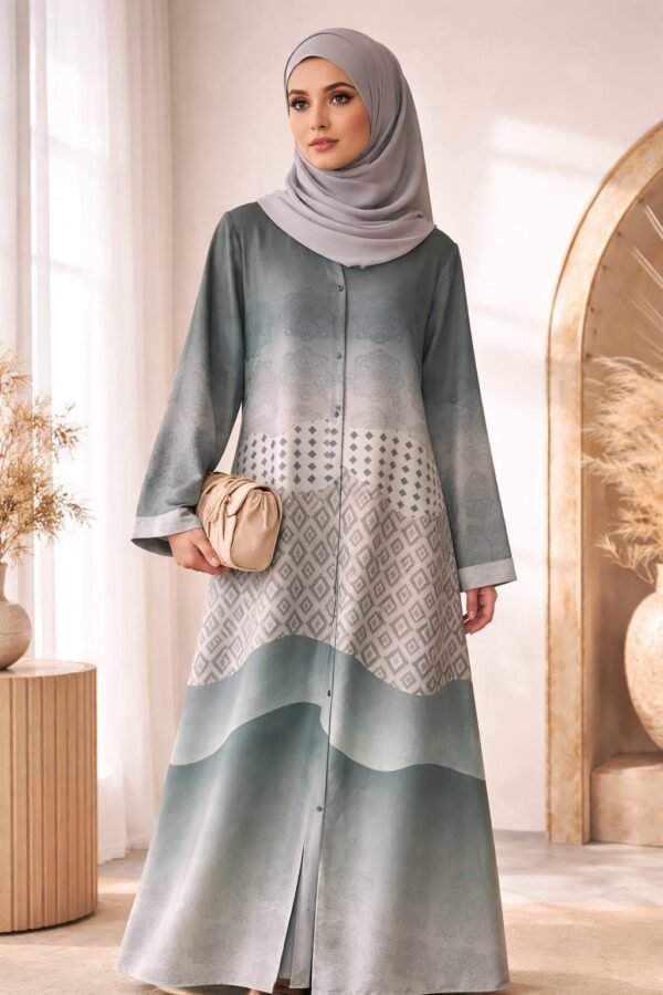 Sage Mist Elegance Abaya