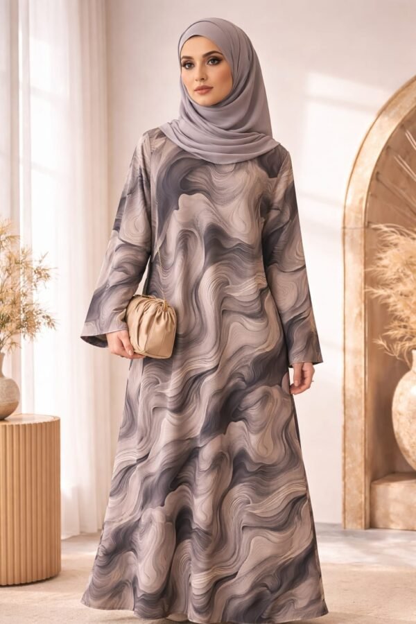 Desert Marble Flow Abaya