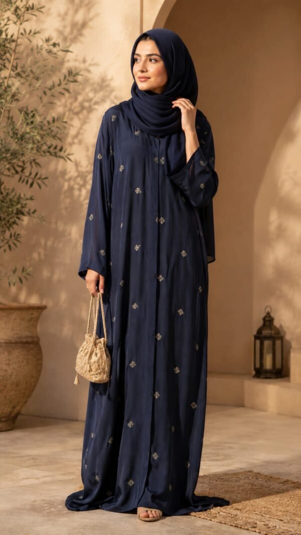 Moonlit Sapphire Abaya