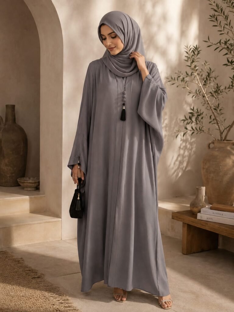 Silver Mist Abaya