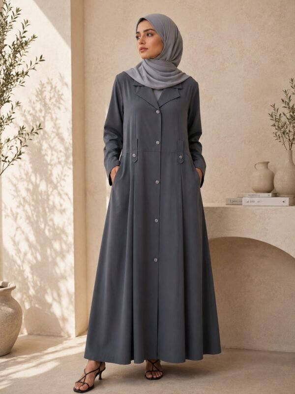 Nooré Slate Coat Abaya