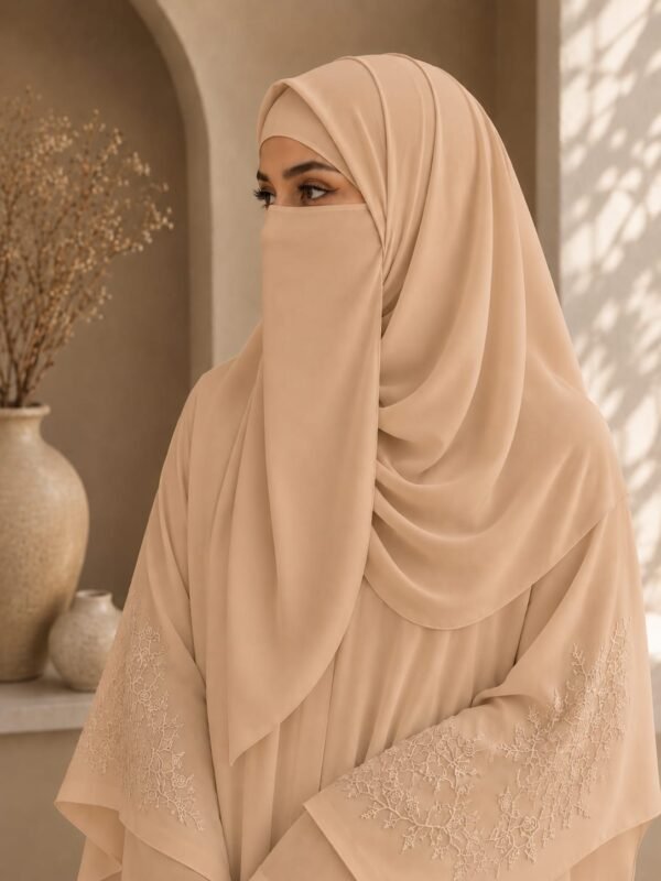 Beige scarf set