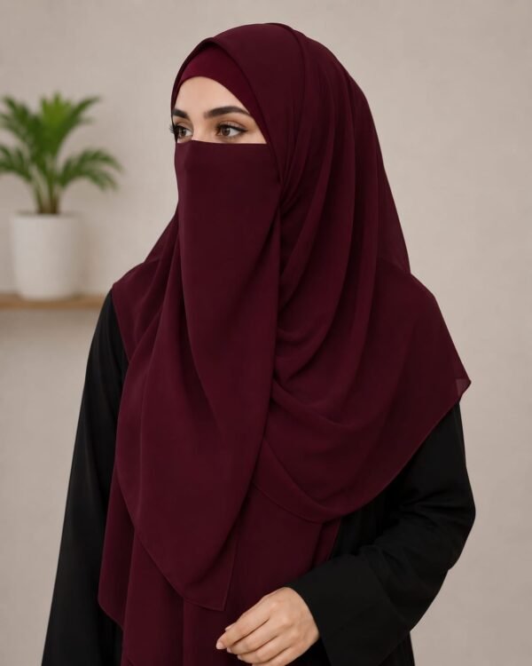 Maroon scarf set