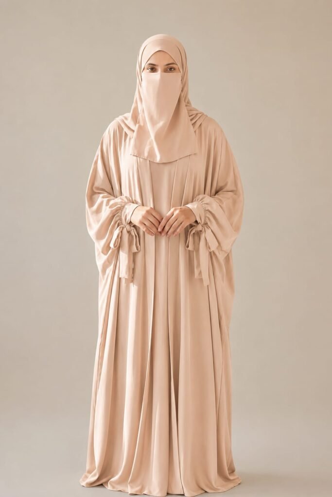 Elara Blush Niqab Abaya