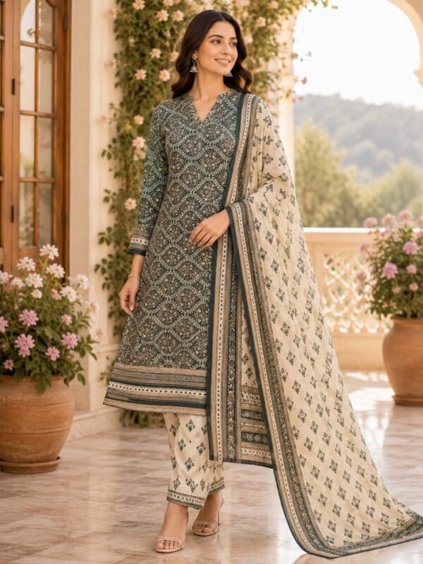 Tawakkal Sage Lawn Suit