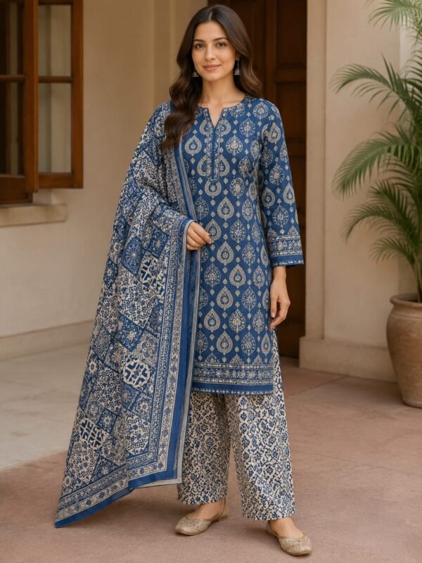 Tawakkal Azure Lawn Suit