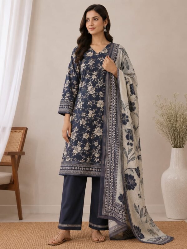 Bin Saeed Sapphire Bloom Lawn Suit