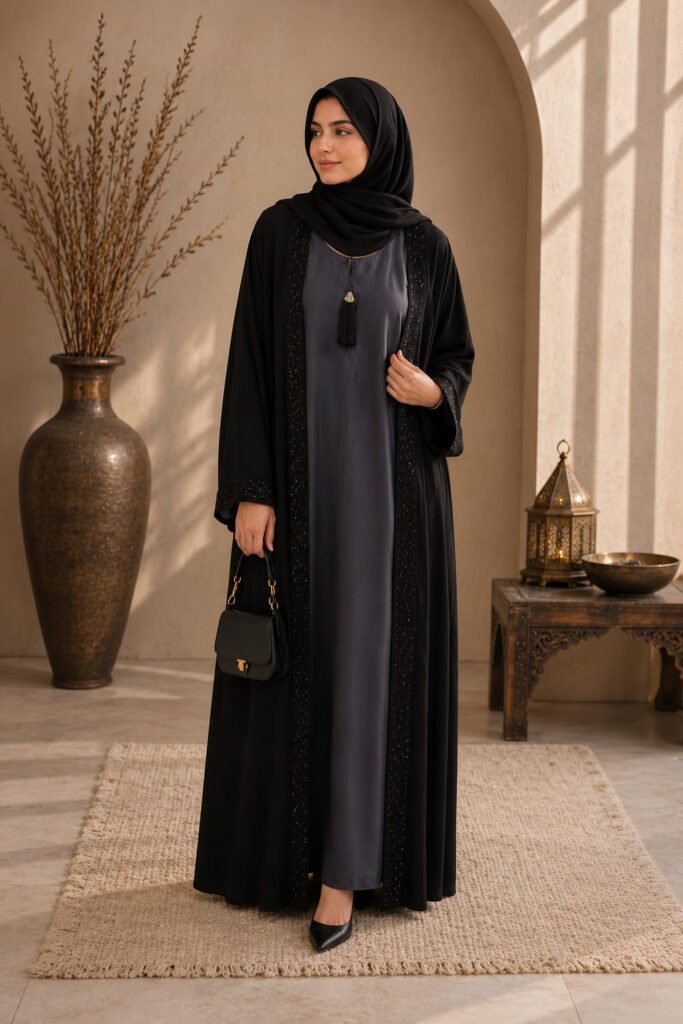 Noir Eclipse Abaya