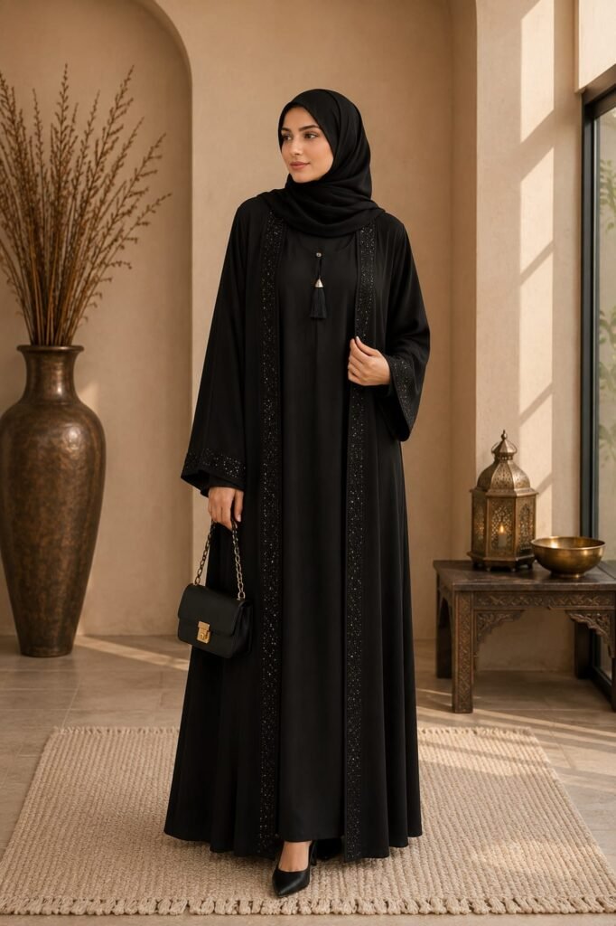 Noir Radiance Abaya