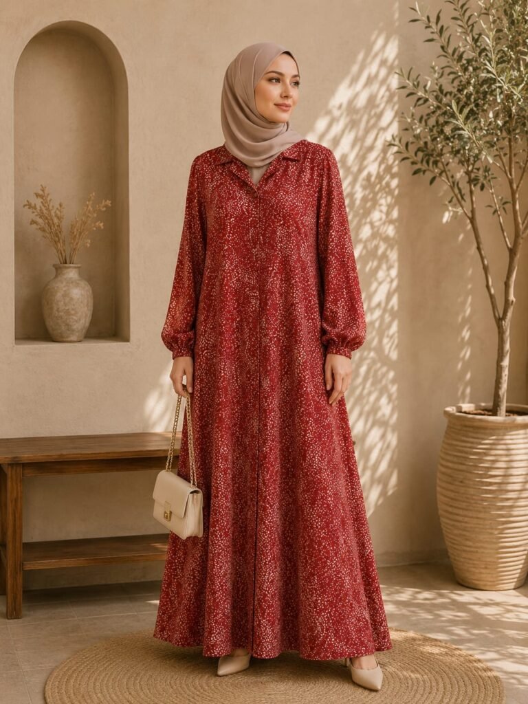 Ruby Stardust Abaya