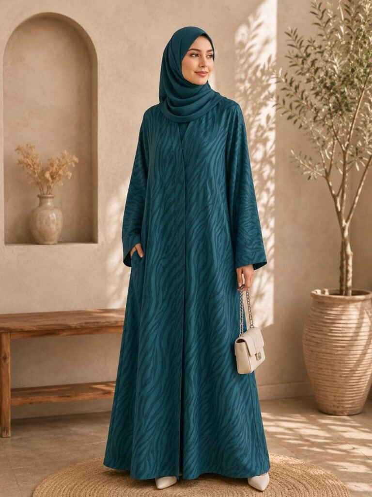 Zinc Zigzag Abaya