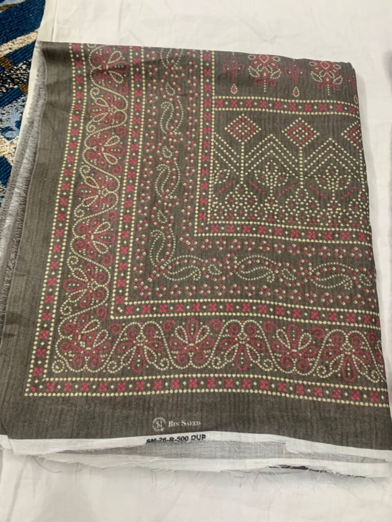 Bin Saeed Mocha Heritage Lawn Suit