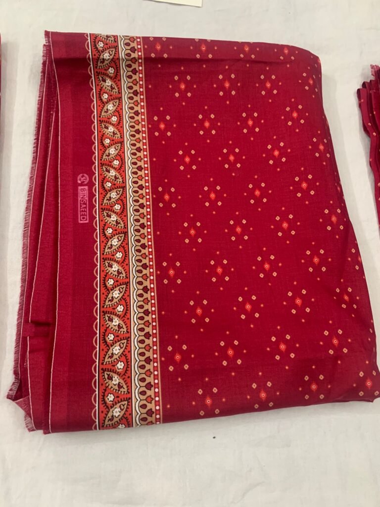 Bin Saeed Red Lawn Suit