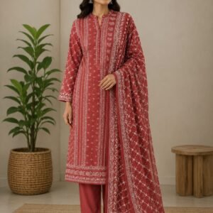 Bin Saeed Tea Pink Lawn Suit