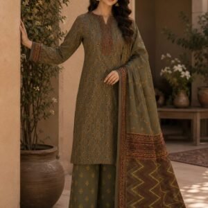 Bin Saeed Olive Lawn Suit