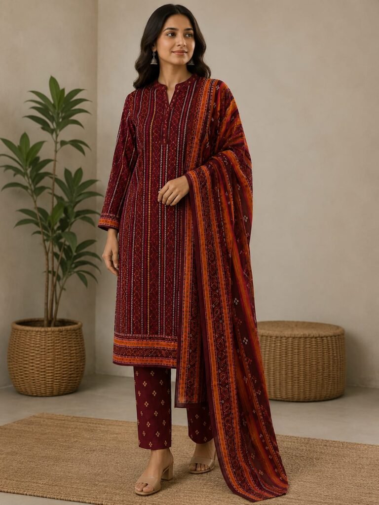 Bin Saeed Rose Lawn Suit