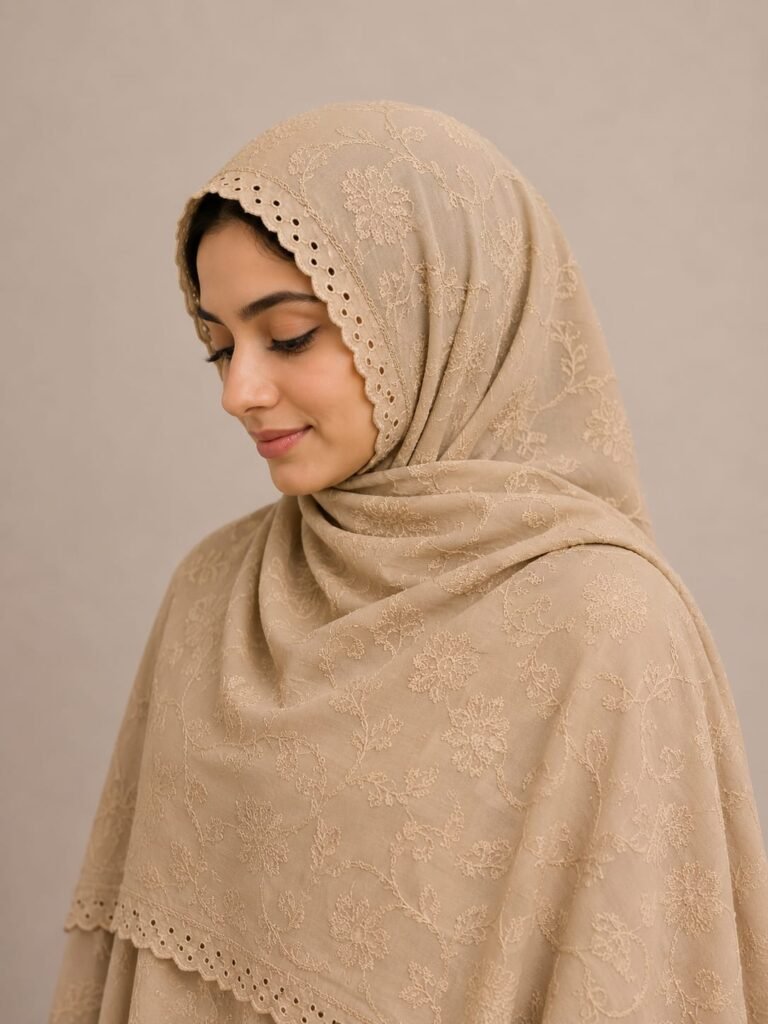 Ivory Blossom Chaadar
