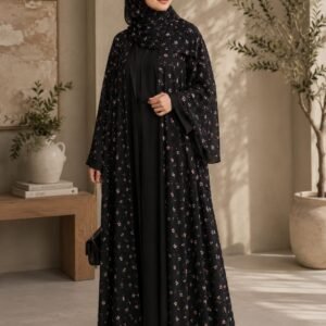 Midnight Blossom Abaya