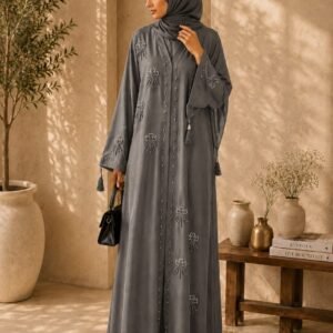 Silver Grace Abaya