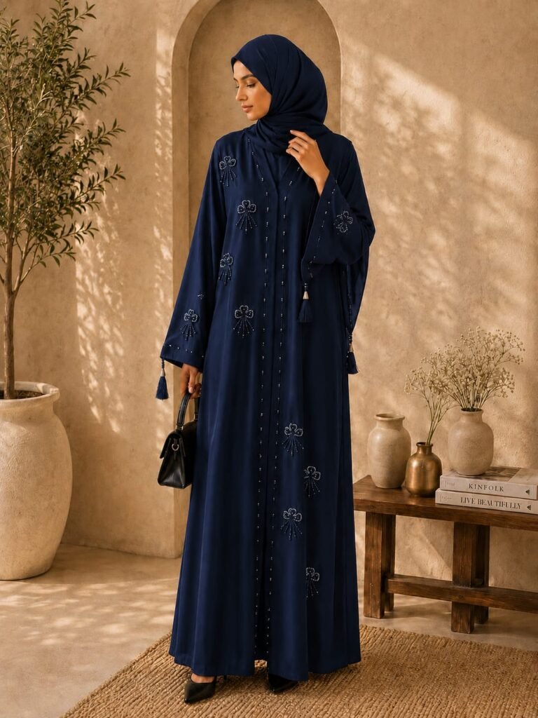 Midnight Ribbon Abaya