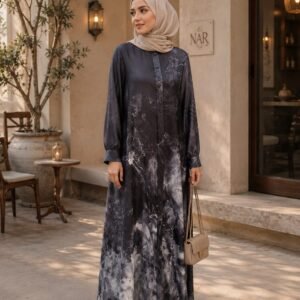 Midnight Marble Abaya