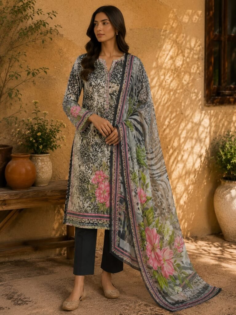 Bin Saeed Blush Bloom Suit