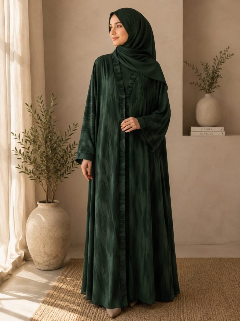 Emerald Veil Abaya