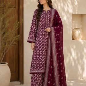 Bin Saeed Ruby Blossom Suit