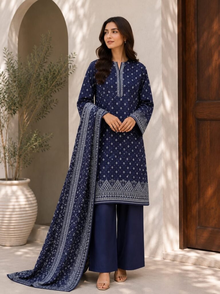 Bin Saeed Midnight Mosaic Suit