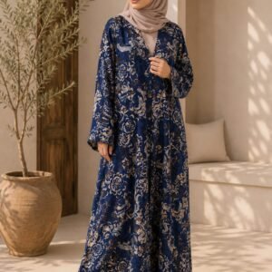 Lavender Blossom Linen Abaya