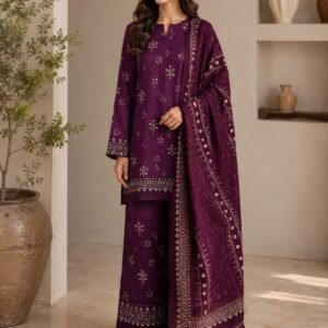 Royal Amethyst Lawn Suit