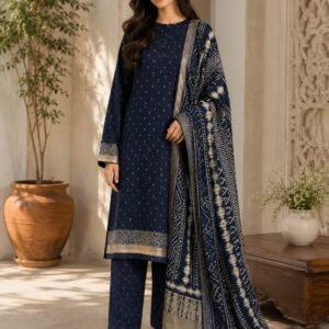 Midnight Sapphire Lawn Suit